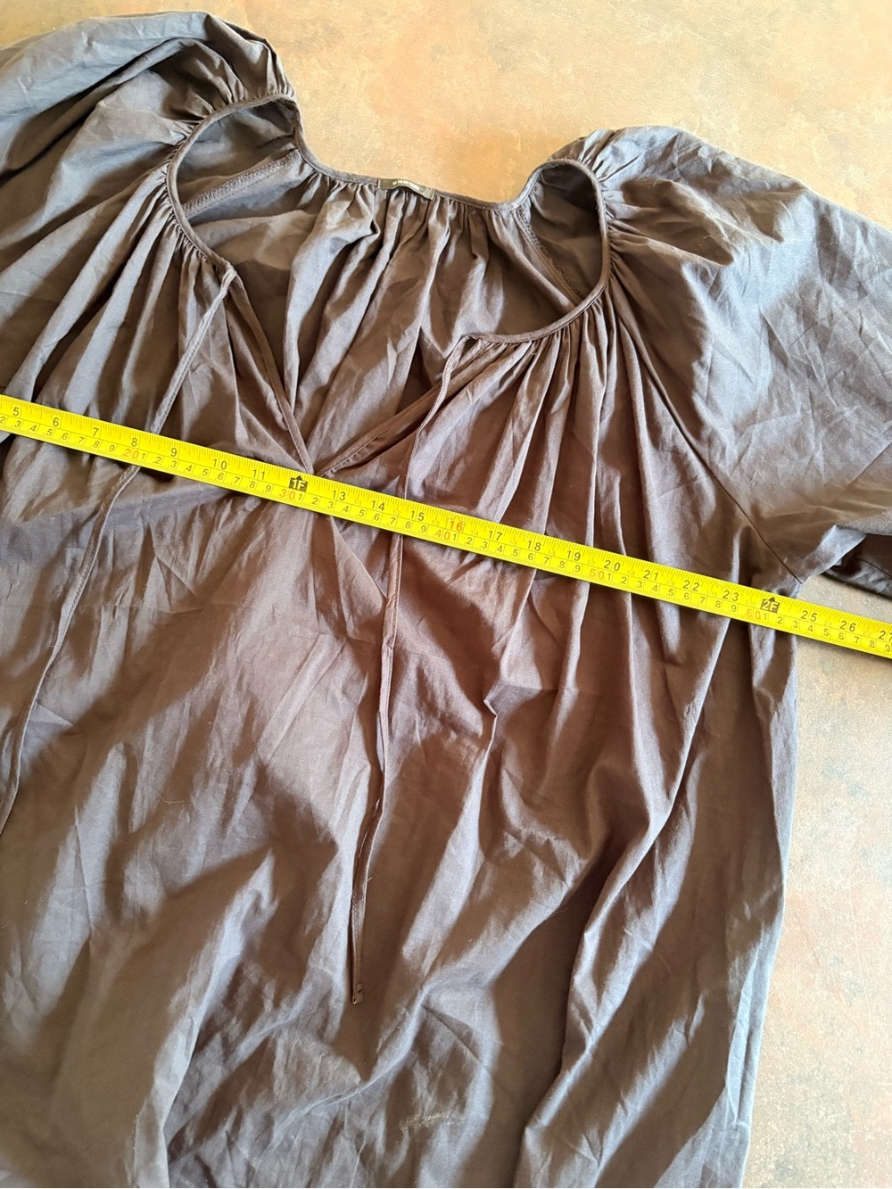 Le Petit Trou Black V-Neck Maxi Dress with Tan Belt - Picture 3 of 12